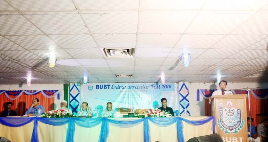 Speakers are seen at the BUBT Extra Curricular Fest-2016 ended on Saturday at its Rupnagar campus in the capital