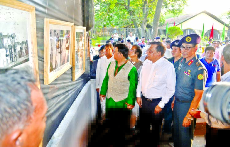 Home Minister Asaduzzaman Khan Kamal visits different places inside the old Central Jail in the city on Tuesday after the inauguration of common people's visit inside the jail.