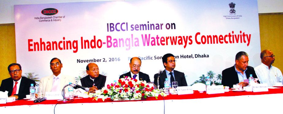 India Bangladesh Chamber of Commerce & Industry (IBCCI) organized a seminar on "Enhancing Indo-Bangla Waterways Connectivity"" in the city on Wednesday. Commerce Minister Tofail Ahmed was present at the programme as chief guest where Harsh Vardhan Shring"