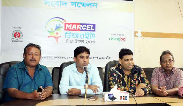 General Secretary of Dhaka Reporters Unity (DRU) Razu Ahmed speaking at the press conference at the Round Table Auditorium in DRU on Tuesday.