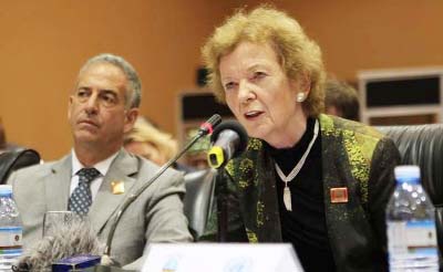 UN Special Envoy Mary Robinson said the US will be a "rogue"" state if climate deal is ignored."