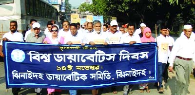 JHENAIDAH: Jhenaidah Diabetic Samity brought out a rally marking the World Diabetic Day on yesterday.