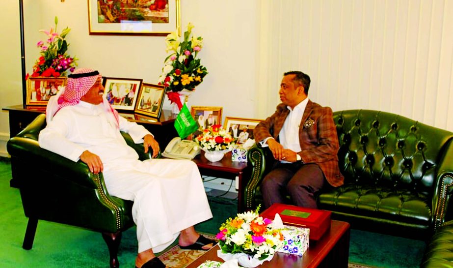 ASM Mohiuddin Monem; Honorary Consul of the Czech Republic in Bangladesh and Deputy Managing Director of Abdul Monem Ltd., paid a courtesy call to the Ambassador of the Saudi Arabia Abdullah H.M. Al Mutairi at the Embassy of Saudi Arabia in Dhaka recently