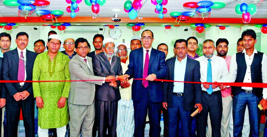 Md Sayedul Hasan, Deputy Managing Director of Dutch Bangla Bank Ltd (DBBL) inaugurating its 159th Branch at Master Bari of Valuka in Mymensingh on Sunday. Local dignitaries, businesses and industrialists were present in the occasion.