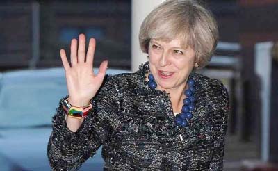 Theresa May, is the Prime Minister of the United Kingdom and Leader of the Conservative Party.