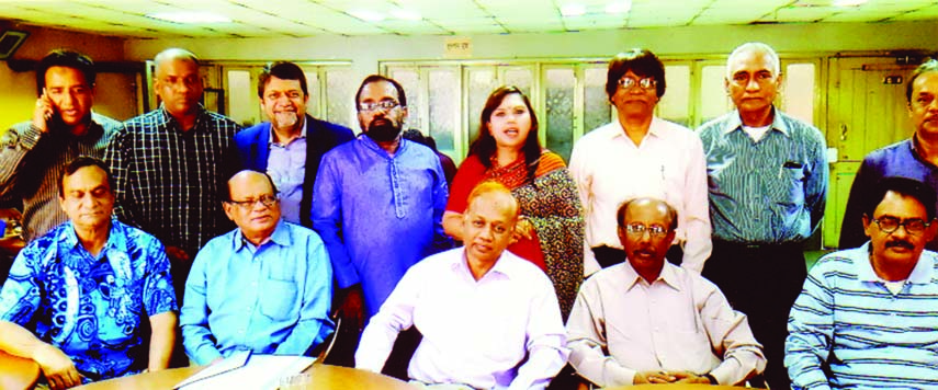 Public relation professionals at an emergency meeting organised recently by Bangladesh Public Relations Association at the Jatiya Press Club.