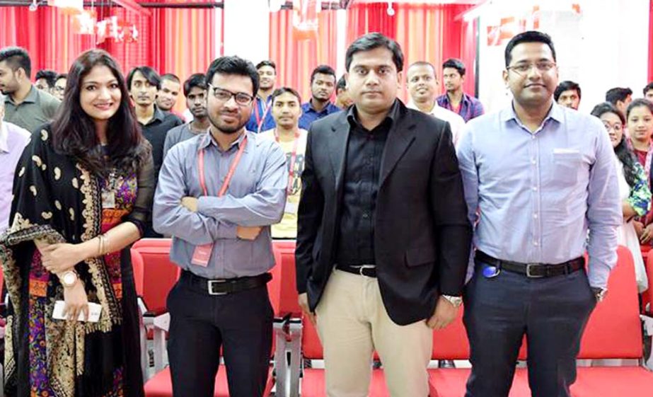 A view of the career seminar on 'Jobs for BBA Graduates' at Canadian University of Bangladesh on Wednesday.