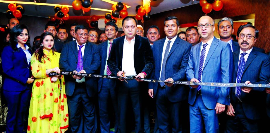 Rubel Aziz, Chairman of the Executive Committee of City Bank Ltd, recently inaugurated its Citygem Center at city's Uttara area. Sohail RK Hussain, Managing Director, Mashrur Arefin and Faruq Mainuddin, Additional Managing Directors of the bank were also