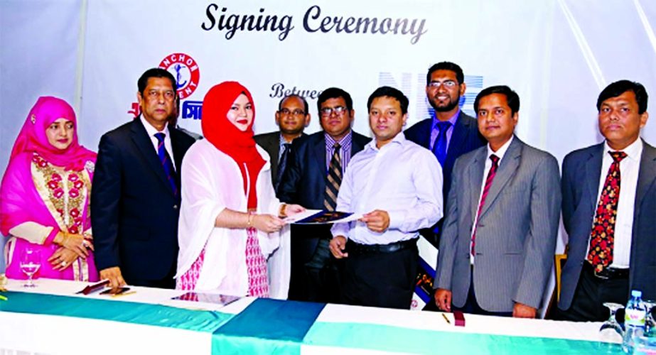 Olympic Cement Limited (OCL) recently signed an agreement with National Development Engineering Limited (NDE) for sole supply to Anchor cement in the upcoming projects of NDE in the city. Anika Rahman, DMD of OCL and Raihan Mustafiz, Director of NDE signe