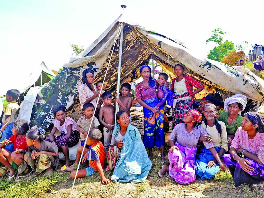 Rohingya Muslims displaced from their homes by communal violence. Reuters photo