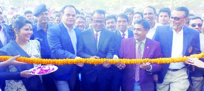 JHENAIDAH: Abdul Hai MP inaugurating month- long Trade Fair in Jhenaidah recently.