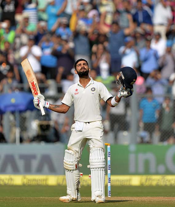 Virat Kohli's masterclass took India into the lead on the 3rd day of 4th Test between India and England at Mumbai on Saturday.