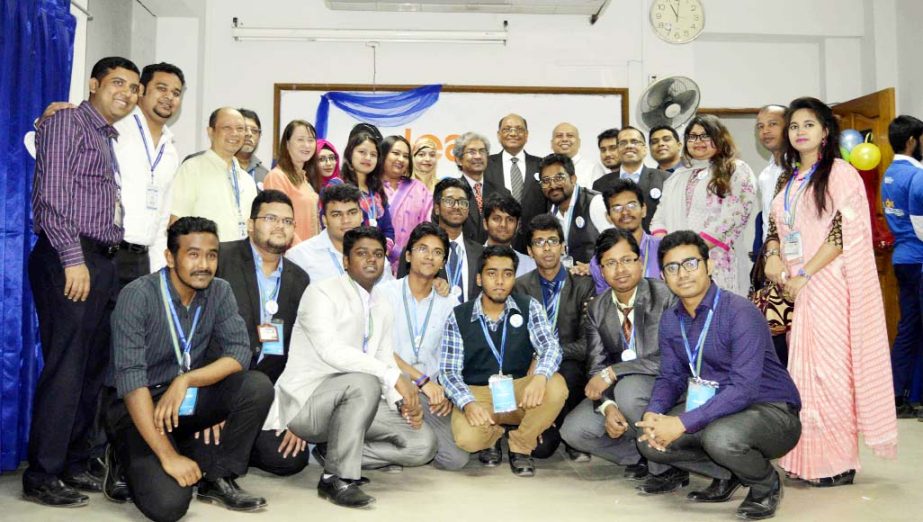 Vice Chancellor of American International University - Bangladesh, Dr Carmen Z Lamagna is seen at an idea-generation competition to find the best "Innovative Development Efforts and Actions for Sustainabilityâ€ at a ceremony held at the University c