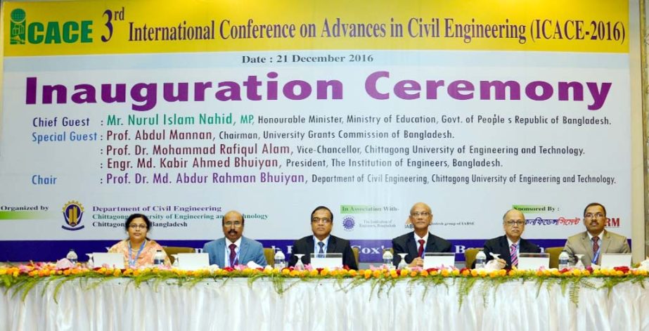 The 3rd International Conference on Advances in Civil Engineering organised by Department of Chittagong University of Engineering & Technology was held at Cox's Bazar tourim hub on Wednesday.