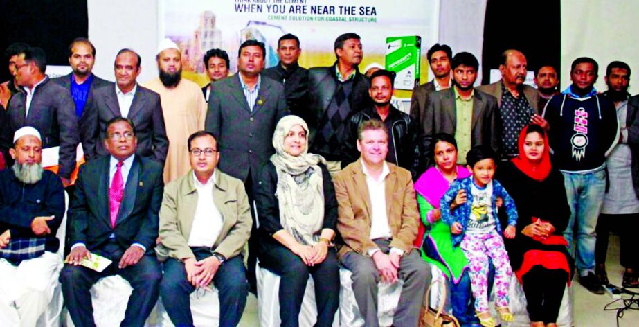 Fahima Shahadat, Head of Product and Business Development of Lafarge Surma Cement Limited presented a keynote at technical seminar titled "Cement Solution for Coastal Structure" in a hotel recently in Khulna. Anwar Hossain, Area Sales Manager and Sudipt