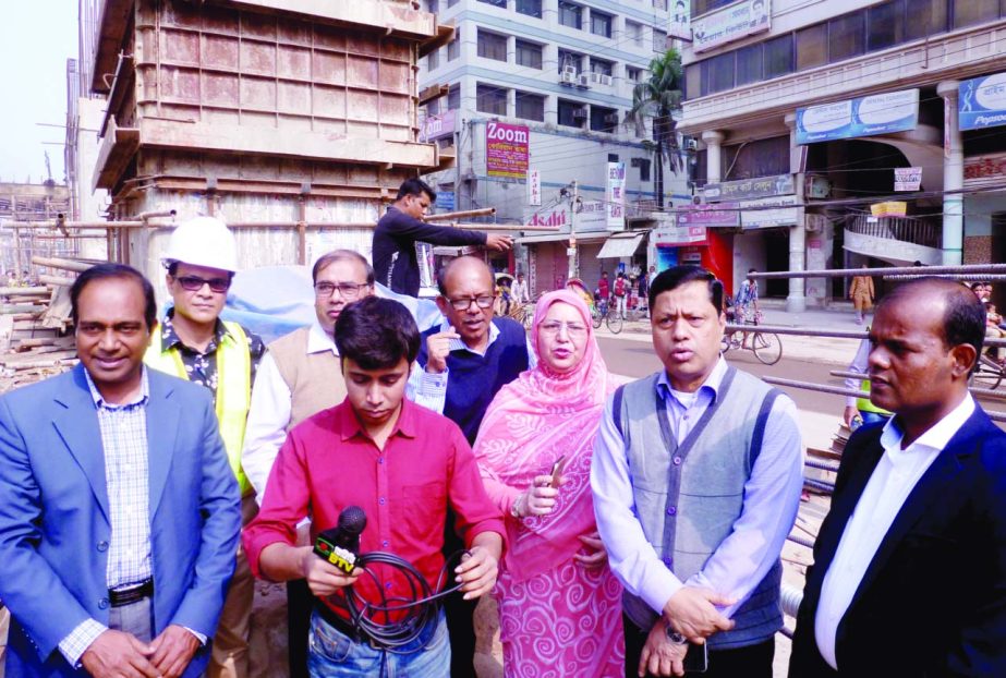 Secretary of the Local Government Division of LGRD and Cooperatives Ministry Abdul Malek along with high officials visited Mouchak part flyover bridge in the city yesterday.