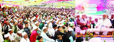 GOPALGANJ: Allama Syed Arshad Madani Bharat addressing a religious gathering at Sharifganj in Gopalganj recently.