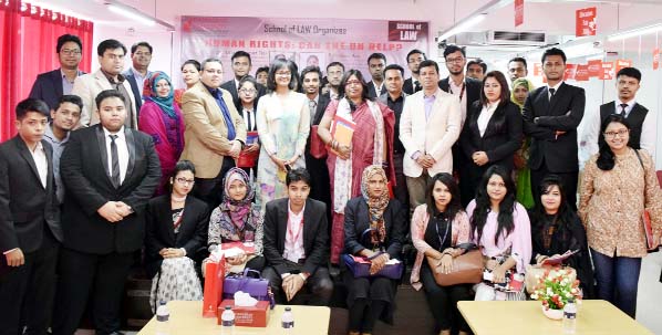 A view of the seminar dubbed as 'Human Rights: Can the UN Help?' held at Canadian University of Bangladesh on the occasion of World Human Rights Day recently.