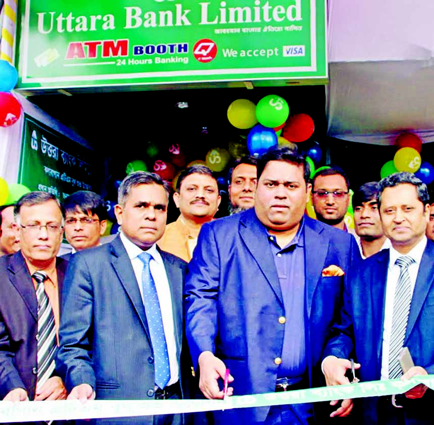 Iftekharul Islam, Vice-Chairman of the Board of Directors of Uttara Bank Limited inaugurated 24th ATM booth at Kalabagan in the city recently. Mohammed Rabiul Hossain Managing Director and CEO, Mohammed Mosharaf Hossain, Additional Managing Director, Syed