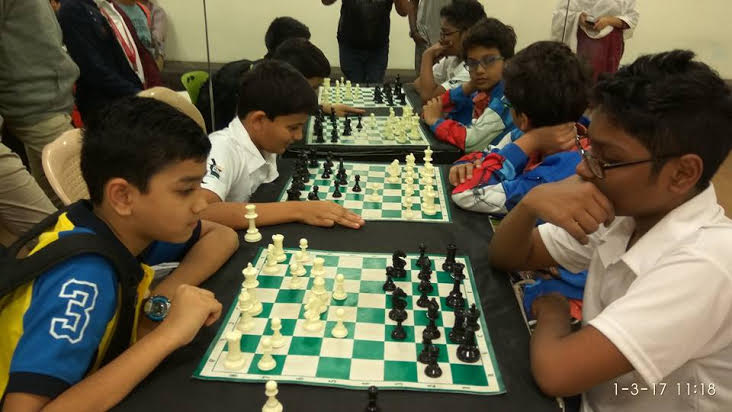 FIDE Master Mohammad Fahad Rahman (right) of Access Club playing last round game against Aditya Guhagarkar of India in the IIFL 2nd Mumbai Junior International Tournament at Mumbai in India on Tuesday.