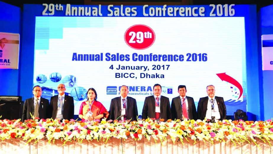 The 29th Annual Sales Conference of General Pharmaceuticals Ltd was held on Wednesday in the city. Dr Momenul Haq, Managing Director, Dr Sarah Momen and Mir Zaki Azam Chowdhury, Director, Faruk Hossain and over 2000 sales employees of the company took par