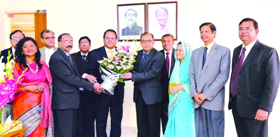 Shaikh Md Wahid-uz-Zaman, Chairman, Janata Bank Limited Congratulated to Mohammad Abul Kashem newly appointed as a director of the bank on behalf of The Board of Directors at the bank's head office in the city on Wednesday. Manik Chandra Dey, Khondker Sa