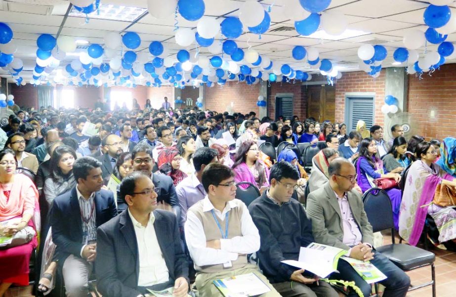 Dr Mohammed Farashuddin, Chairperson of Board of Trustees of East West University speaks at the orientation programs of Spring Semester 2017 held at the University campus on Thursday.