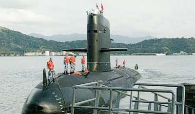 Chinese submarine docked at Kota Kinabalu for rest and recreation for its sailors and to resupply.