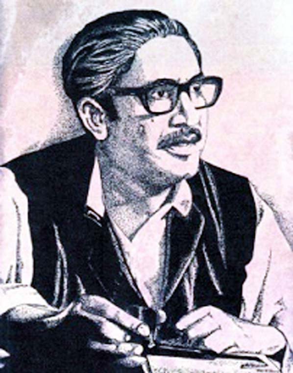 Bangabandhu Sketch by the author: 1971