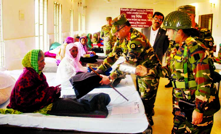 General Officer Commanding of the 9 Infantry Division of Bangladesh Army and Savar Area Commander Major General Waker-uz-Zaman visited the activities of an eye camp after inaugurating it at Kaliakoir Upazila Health Complex on Tuesday. He also distributed