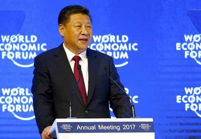Chinese President Xi Jinping attends the World Economic Forum annual meeting in Davos, Switzerland on Tuesday.