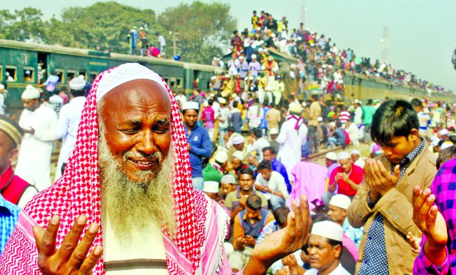 Lakhs of devotees of 16 districts seeking divine blessings for the peace of the Muslim Ummah at the second phase of Bishwa Ijtema ended on Sunday with the offering of Akheri Munajat on the bank of Turag River.