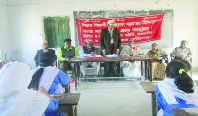 GAFARGAON (Mymensingh): Dr K M Ehsan President of Upazila Anti-Corruption Committee speaking at the view exchange meeting at Gafargaon Khairullah Government Girls' School premises on Thursday.