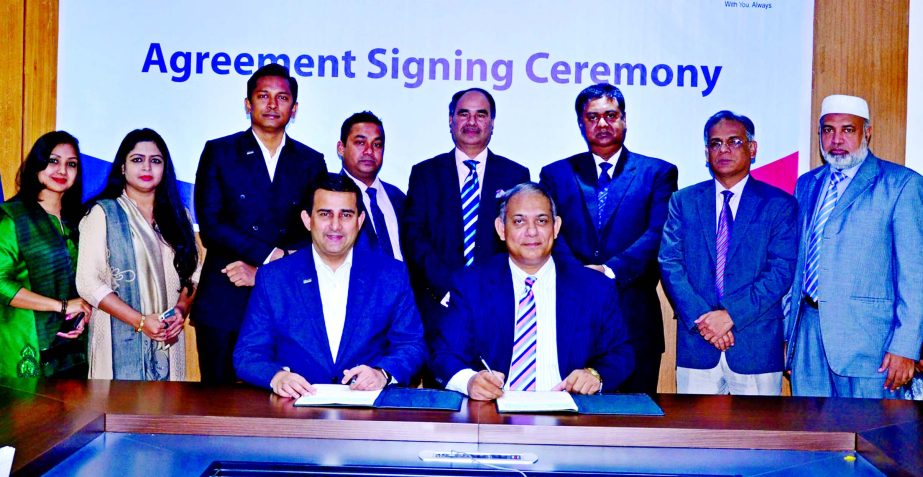 Golam Hafiz Ahmed, Managing Director and CEO of NCC Bank Ltd and Dilip Madhok, General Manager of Westin Dhaka recently signed a deal in a city hotel. Under the agreement NCC Bank's premium cardholders will get special discount on laundry services, spa a