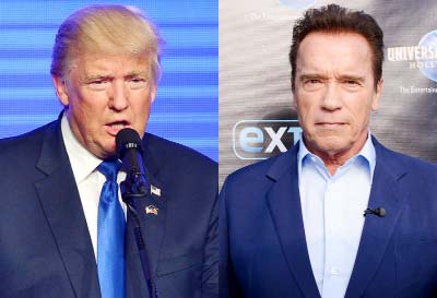 US President Donald Trump, Arnold Schwarzenegger.