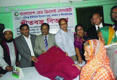 HABIGANJ: Bangladesh Red Crescent Society , Habiganj Unit distributed winter clothes among distressed persons in Habiganj recently.