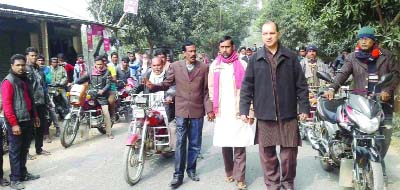 GAIBANDHA: Engineer Mostafa Mahsin Sardar, candidate in the by-election of Jatiya Sangsad from Gaibandha-1 constituency led an election campaign rally at Balalchhira area on Wednesday.