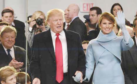 Melania Trump former model wowed the crowds at the swearing-in ceremony.