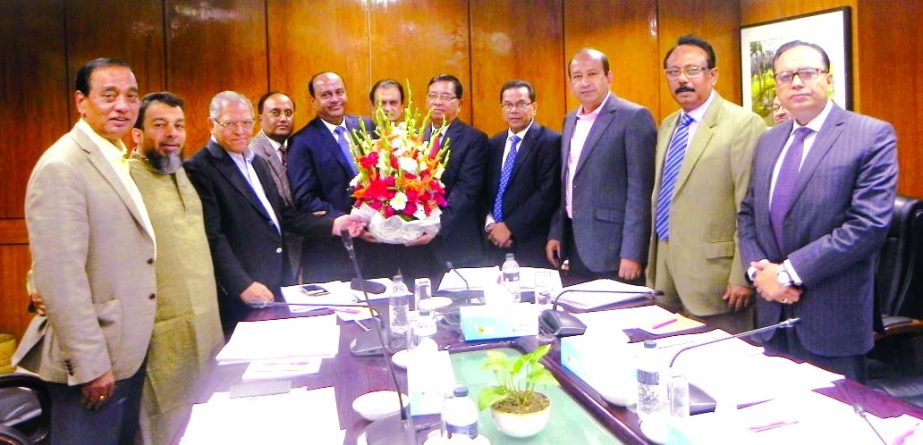 The Board of Directors of Mercantile Bank Limited has recently greeted Shahidul Ahsan, Chairman of the Bank with flower bouquet for being elected as the Vice-Chairman of Bangladesh Association of Banks (BAB). Md Anwarul Haque and AKM Shaheed Reza, Vice-Ch