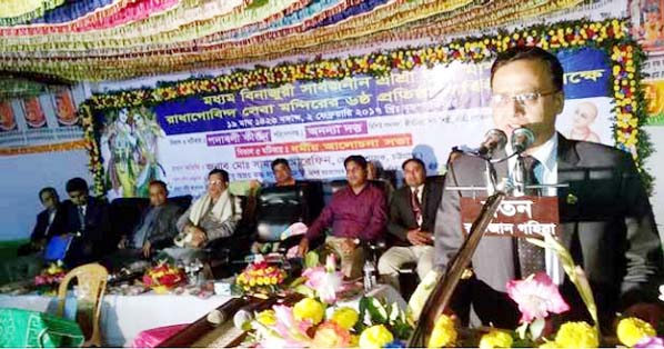 Deputy Commissioner of Chittagong Md. Shamsul Arefin addressing the religious meeting in Binajuri village under Raozan Upazila as Chief Guest on Thursday.