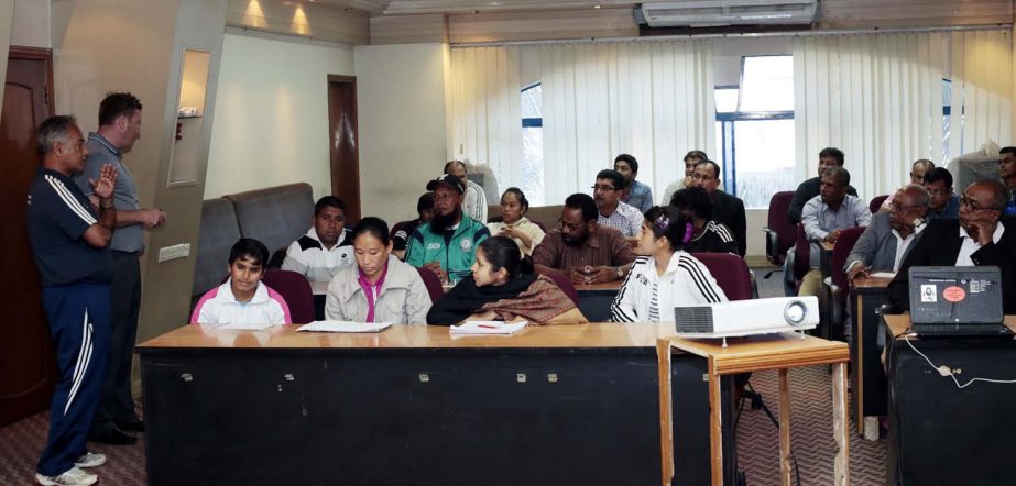 A view of the BFF coaches' refresher course programme at the conference room of BFF House on Saturday.