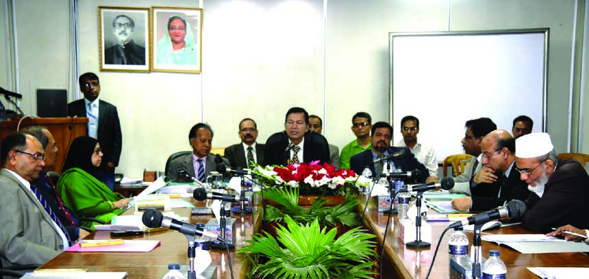 Md Ashraful Moqbul, Chairman, Sonali Bank Limited inaugurates a workshop on 'How to write office note and Board Memo' at its head office on Tuesday. Md Fazlul Haque, Md Mahboob Hossain, Md Shaheb Ali Mridha, Sabera Aktari Jamal, Afzal Hossain, Muhammed