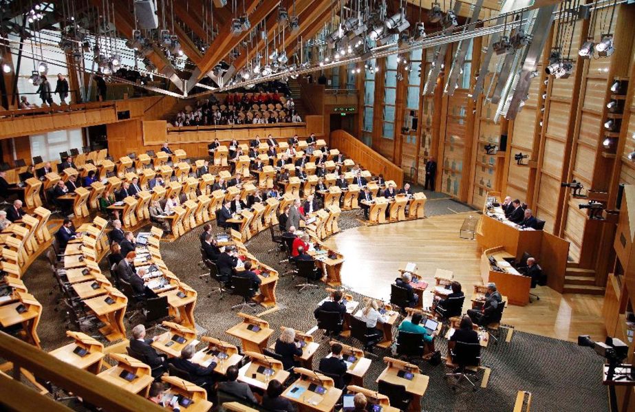 The Scottish Parliament in Edinburgh debates Article 50 of Brexit and Scotland's place in Europe.