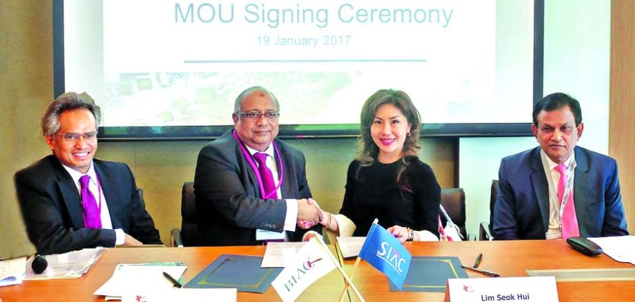 Muhammad A (Rumee) Ali, CEO of Bangladesh International Arbitration Centre (BIAC) and Lim Seok Hui, CEO of Singapore International Arbitration Centre (SIAC) signed a MoU on behalf of their respective organizations recently in Singapore. This MoU is intend