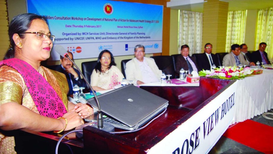 SYLHET: Divisional Commissioner of Sylhet Dr Moshammat Nazmunara Khatun speaking as Chief Guest at a seminar on health strategy yesterday.