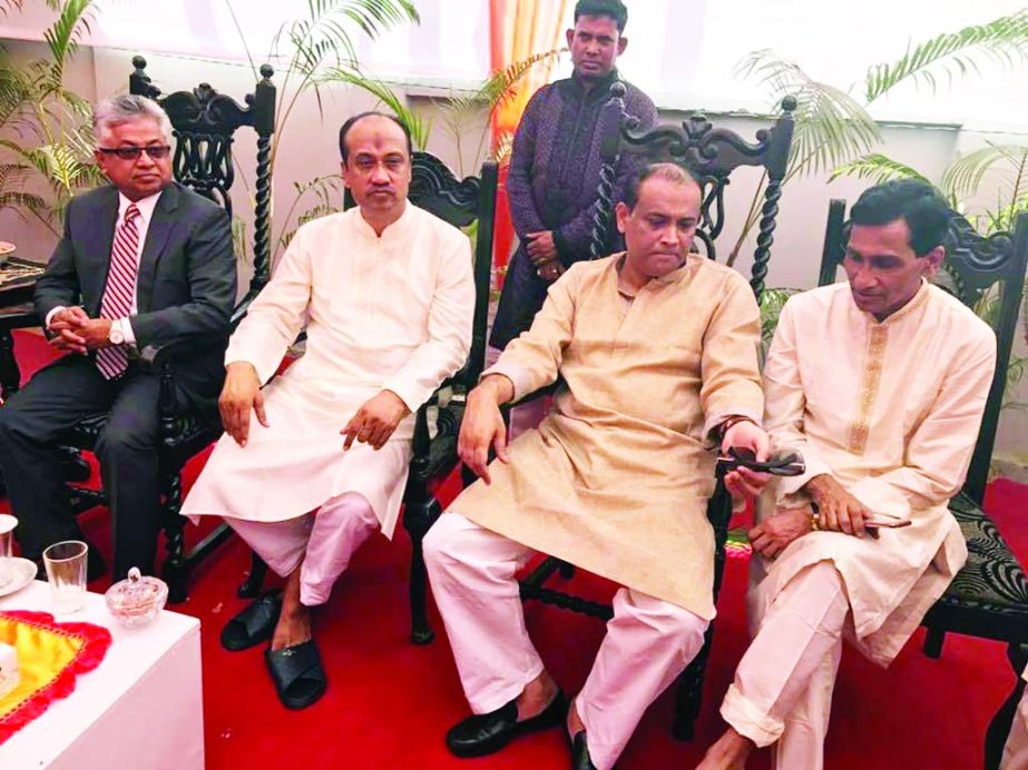 Chairman S. Alam Group Mohammed Saiful Alam Masud, NRB Global Bank Chairman Nizam Chowdhury and State Minister for Land Saifuzzaman Chowdhury Javed were present at a 'Mezban' at Anowra Upazila in Chittagong recently.