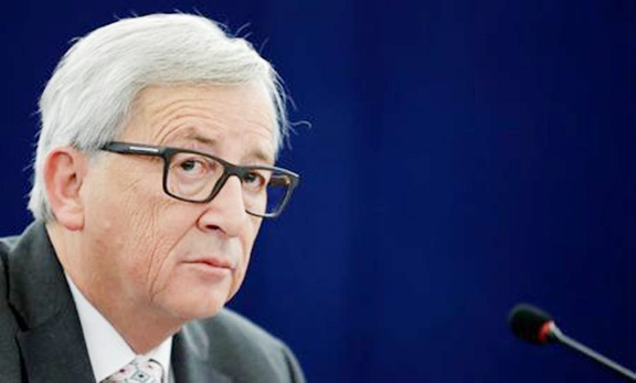 European Commission President Jean-Claude Juncker attends a debate on the priorities of the incoming Malta Presidency of the EU for the next six months at the European Parliament in Strasbourg, France.