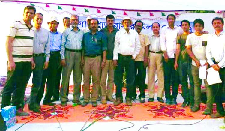 President of Godagari Upazila Samity Alfaj Uddin, among others, at a get together of the samity held recently at a resort near the capital.