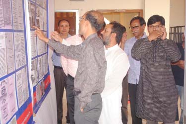 BARISAL: Visitors at the concluding session of the two-day long exhibition on Bangla Language History and Movement at Barisal University on Wednesday.