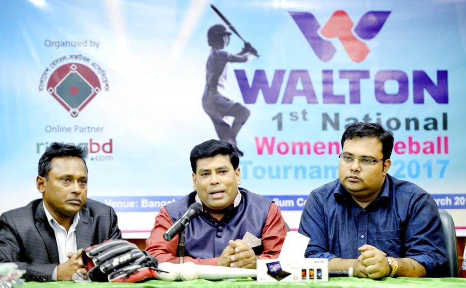 Head of Sports and Welfare Division of Walton Group FM Iqbal Bin Anowar Don addressing a press conference at the conference room of Bangabandhu National Stadium on Monday.